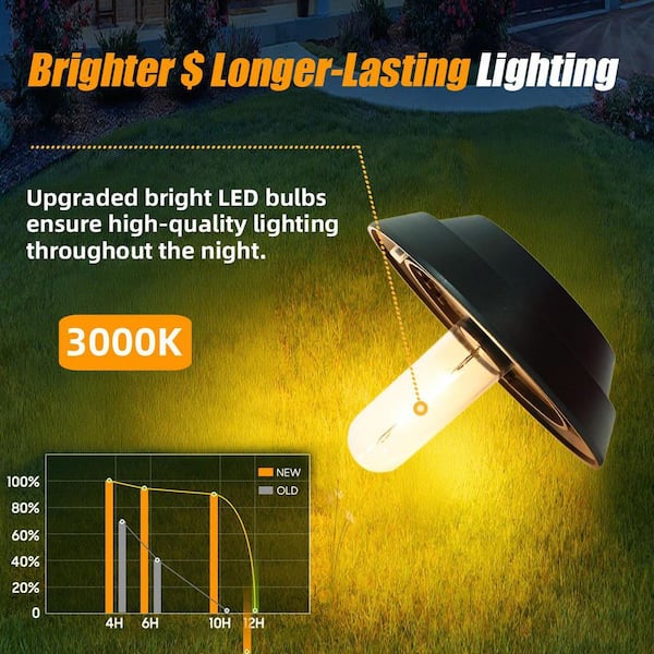 WYZM 3000K 20 Lumens Black Integrated LED Weather Resistant