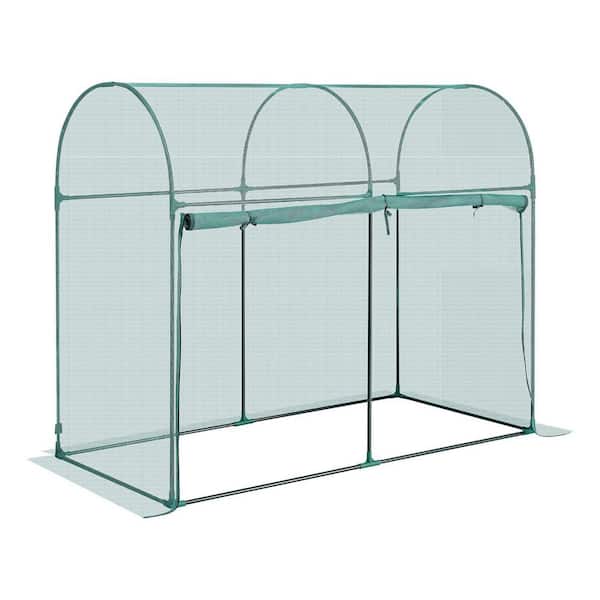 Crop Cage, 5.9 x 2.98 x 4.9 ft. Plant Protection Tent with Zippered Door, Wind-Resistant Tall Crop Cage, Easy to Install