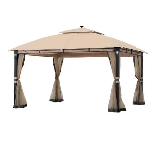 Garden Winds RipLock 350 Beige Replacement Canopy For Jasper Hill 11x13 ...