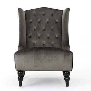 Toddman Grey Polyester High Back Club Chair