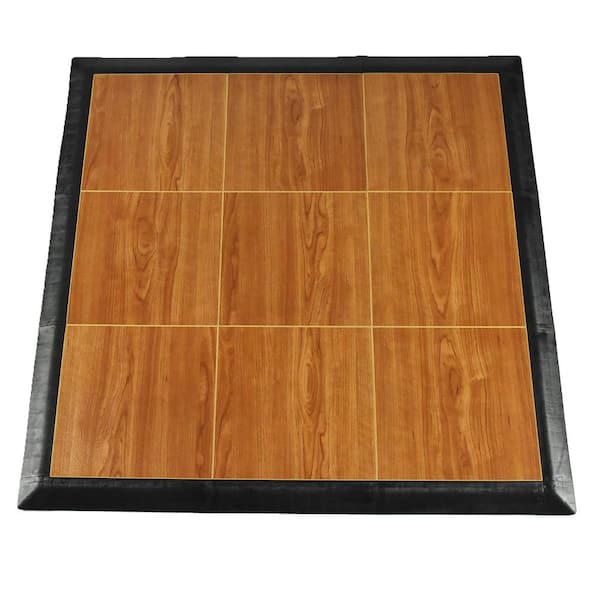 Greatmats Max Tile 40.75 in. x 40.75 in. x 5/8 in. Walnut Interlocking Vinyl Tile Portable Tap Dance Floor (9 sq. ft. / case)