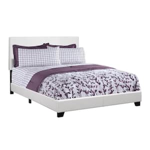Jasmine White / WHITE Queen Bed with Upholstered Headboard