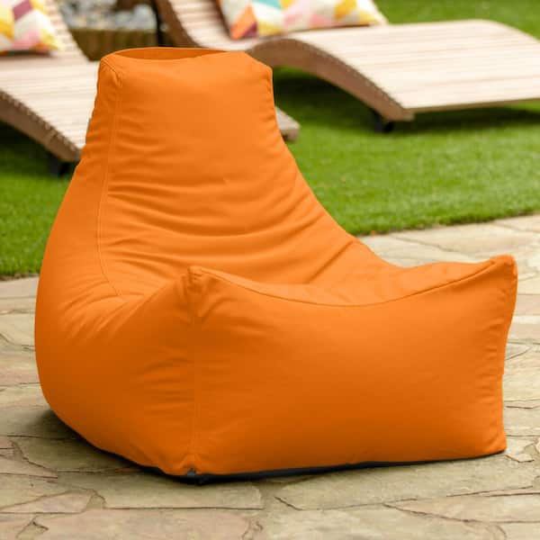 Juniper Outdoor Bean Bag Patio Chair and Poolside Lounge, Tangerine