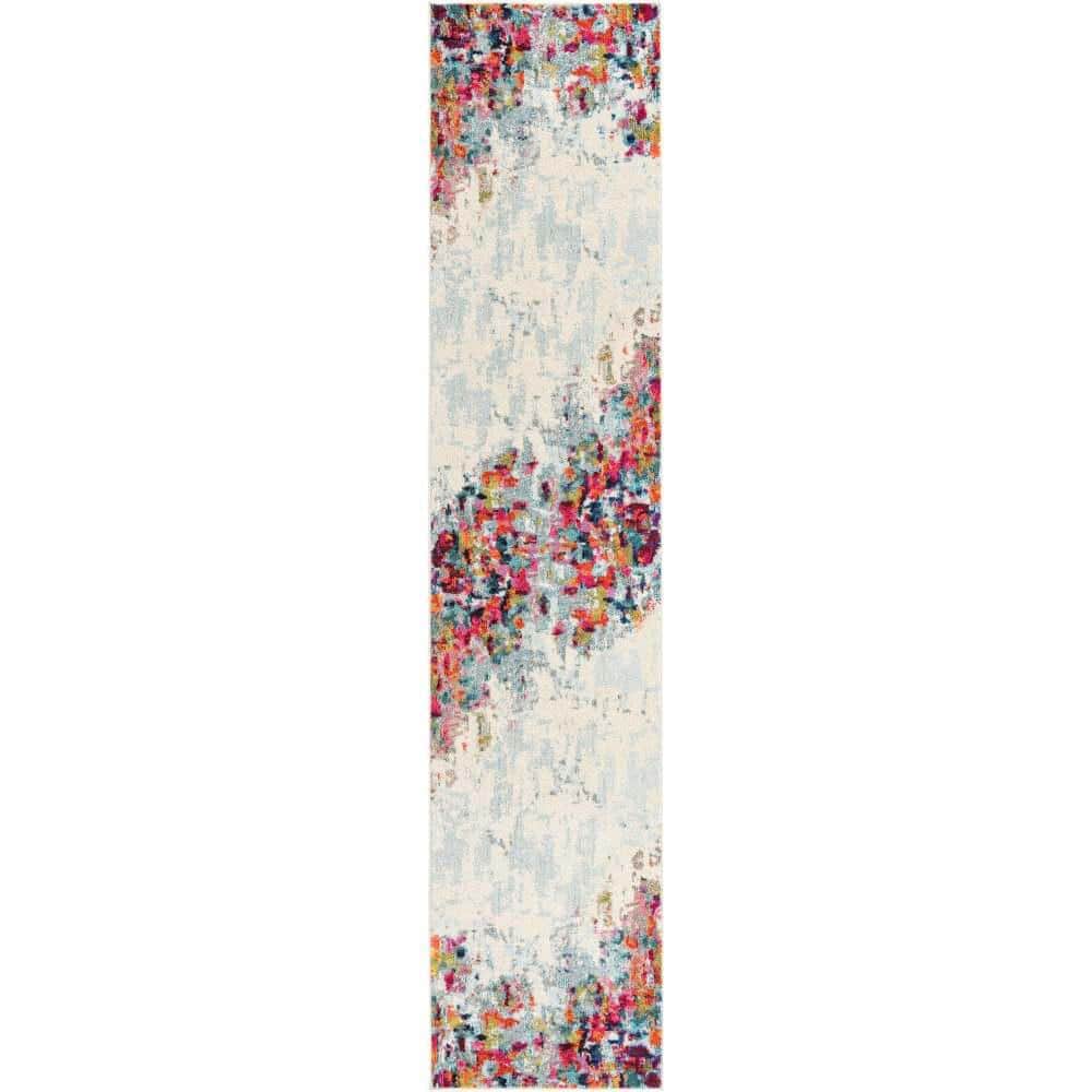 Unique Loom Chromatic Joyous Multi 2 ft. 7 in. x 12 ft. 2 in. Area Rug