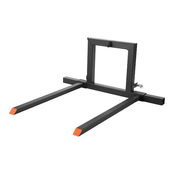 3 Point Hitch Pallet Forks, 1500 lbs. Clamp on Pallet Forks, 50-In. Total Length Tractor Fork, for Category 1 Tractors