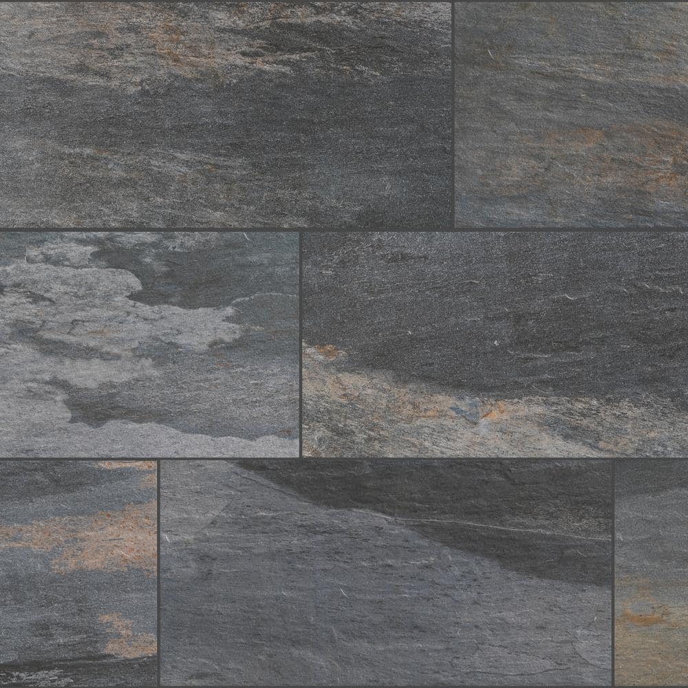 Florida Tile Home Collection Longitude Slate Grey 12 In X 24 In Matte Porcelain Floor And Wall Tile 13 62 Sq Ft Case Chdeaj0412x24 The Home Depot