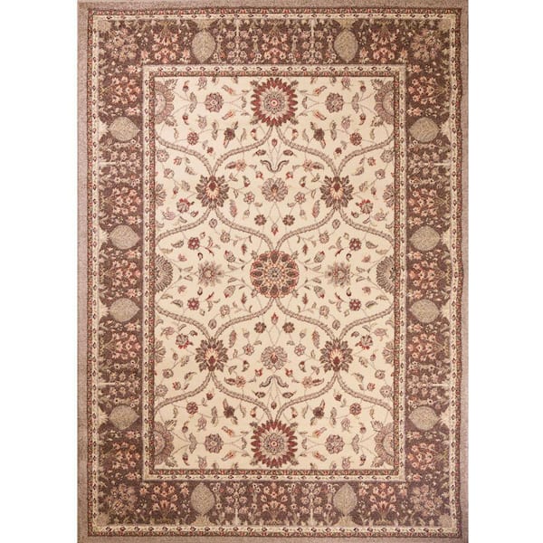 Mooresville Arts and Crafts Ivory 7 ft. x 9 ft. Area Rug