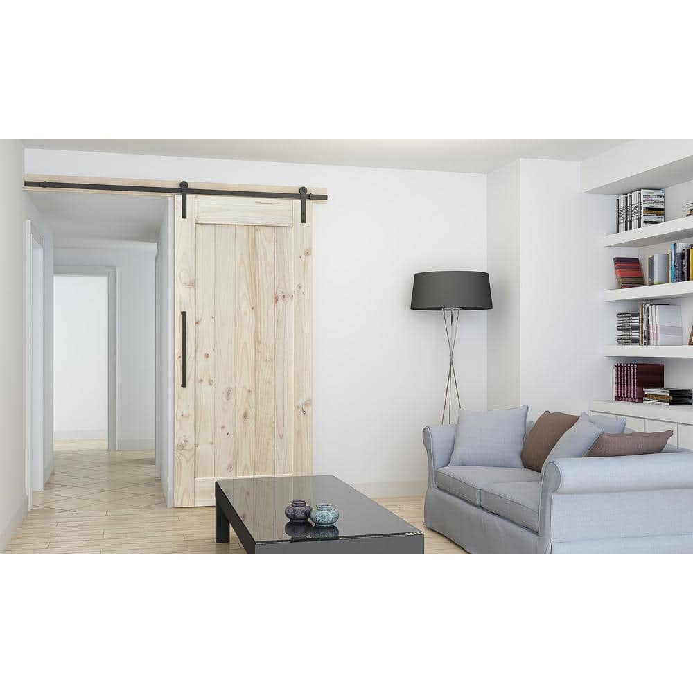 Matte Black Metal Barn Door Handle for Single Door
