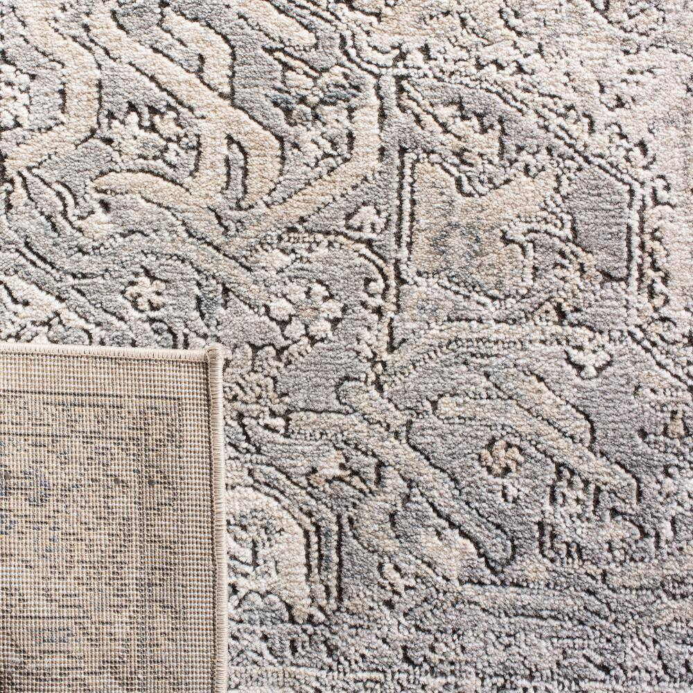 Gray Medallion Stain-Resistant Synthetic Runner Rug