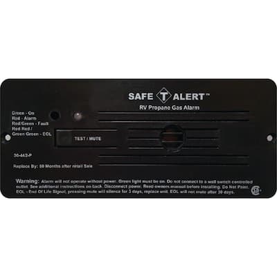 30 Series 12-Volt Safe-T-Alert Flush Mount RV Propane/LP Gas Alarm in Black