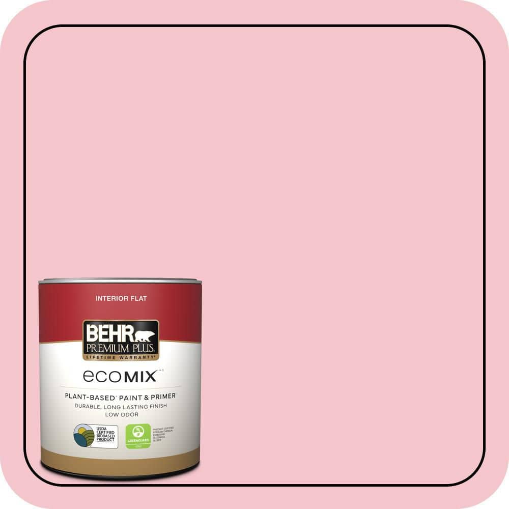 1 qt. #120B-4 Old Fashioned Pink Flat EcoMix Plant-Based Interior Paint & Primer price history on PriceWatchPro