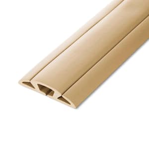 5 ft. Cord Protector with 3-Channels, Beige