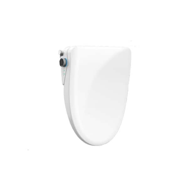 Electric Plug-in Bidet Seat for Elongated Toilets with 4 Cleaning Modes, Adjustable Angle and Pressure, Remote in White