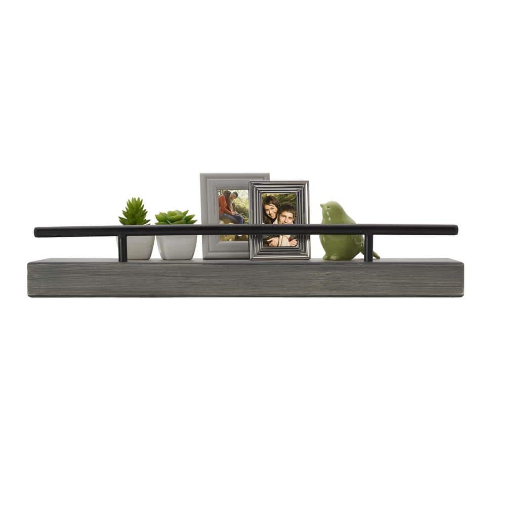 TRINITY Stainless Steel Stainless Steel Bracket Shelf 24-in L x 12-in D (2  Decorative Shelves) in the Wall Mounted Shelving department at