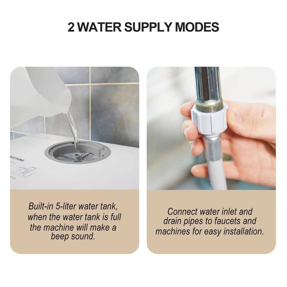 White Compact Top Control Portable Dishwasher for RVs
