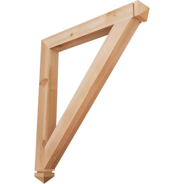 Ekena Millwork 3.5 in. x 44 in. x 38 in. Western Red Cedar Traditional Arts and Crafts Smooth Bracket
