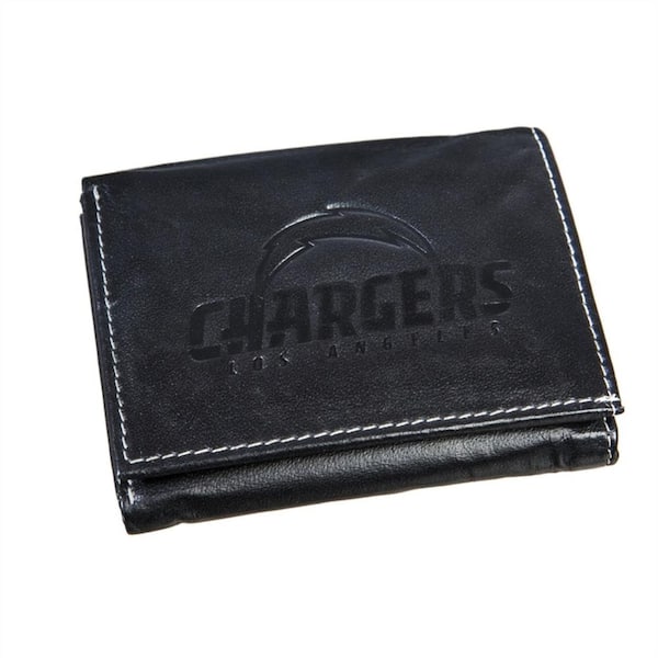 NFL Los Angeles Chargers Logo 9 Black Brown Leather Jacket For