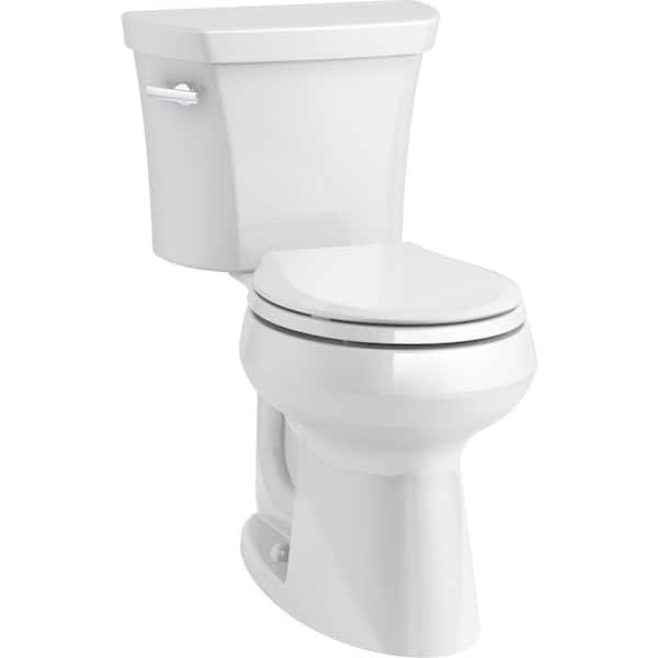 KOHLER Highline Comfort Height 2-piece 1.28 GPF Single Flush Round Front Toilet in. White (Seat Not Included )