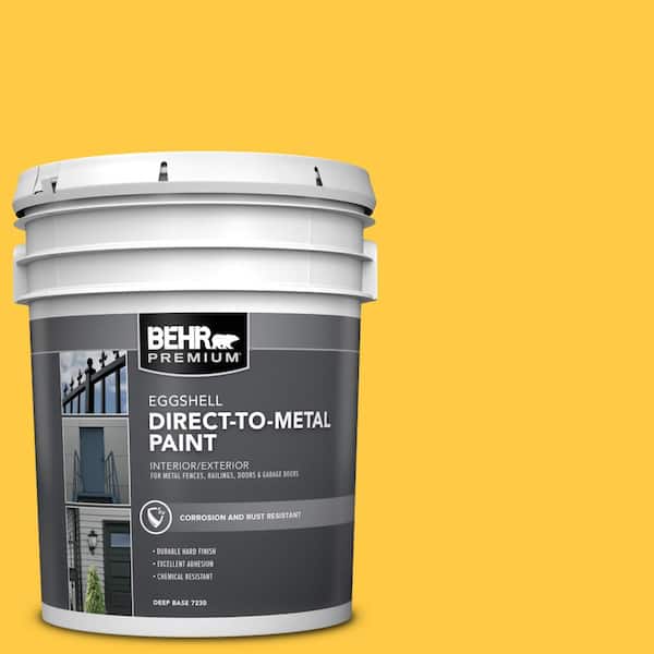 BEHR PREMIUM 5 gal. #P290-6 English Daisy Eggshell Direct to Metal Interior/Exterior Paint