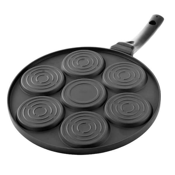 Smiley Face Friends Mini Pancake Pan - Make 7 Unique Flapjacks - Nonstick Griddle for Breakfast Magic & Easy Cleanup - Fun Smiley Face Gift for Kids