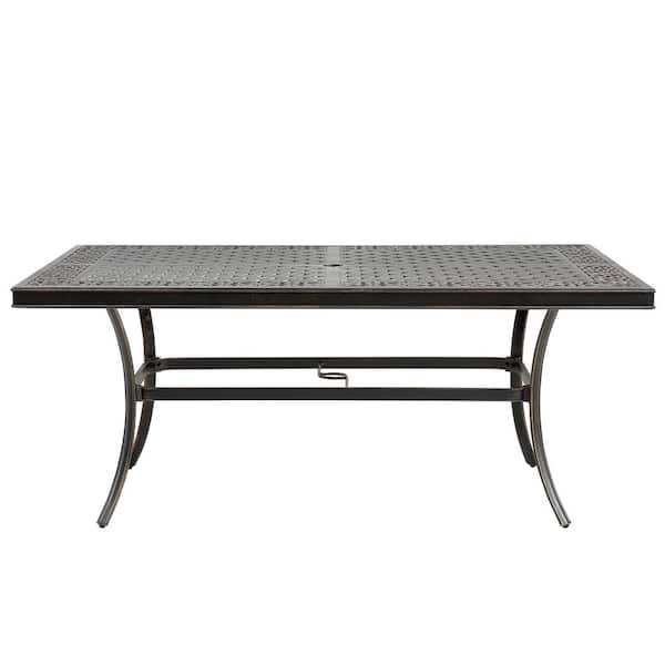Kadehome Bronze Cast Aluminum Outdoor Dining Table