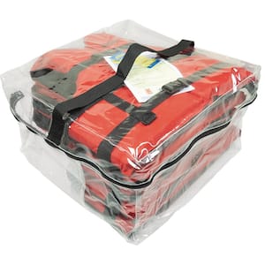 General Purpose Life Vest 4 - Pack- Piece & 4 Red Vests