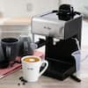 Mr. Coffee 4-Cup Steam Espresso and Cappuccino Maker Stainless Steel/Black  - Bed Bath & Beyond - 19434285