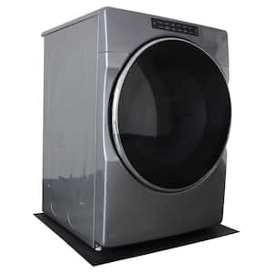 Rubber-Cal 36 in. x 48 in. Black Rubber Washer and Dryer Mat 03-R277 ...