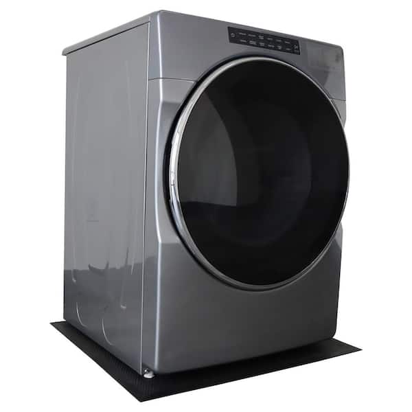 29 in. x 32 in. Black Rubber Washer and Dryer Mat