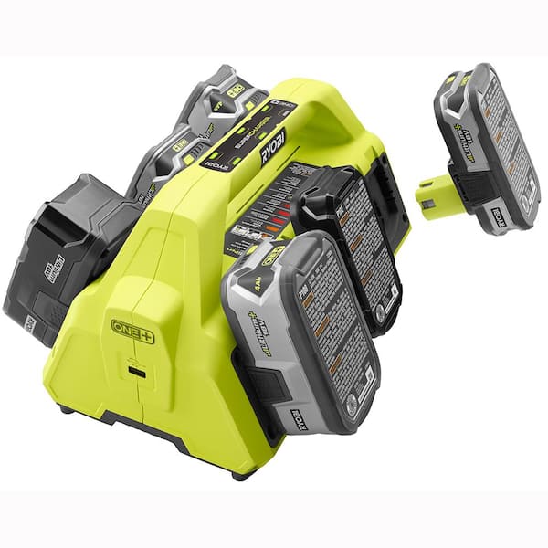 RYOBI 18V 6-Port Dual Chemistry SUPERCHARGER with USB Port - The Home Depot