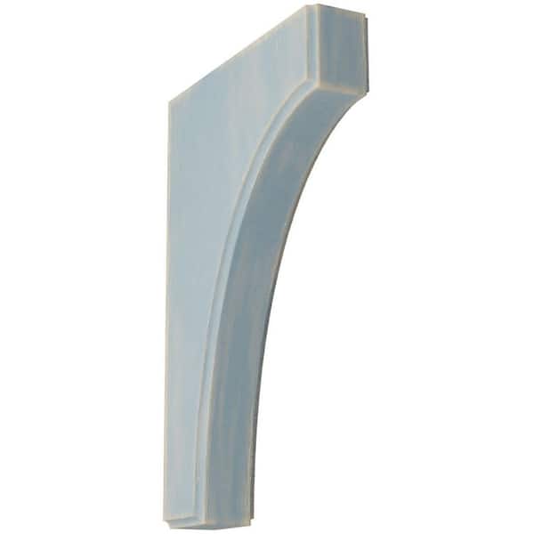 Ekena Millwork 1-3/4 in. x 12 in. x 8 in. Driftwood Blue Clarksville Wood Vintage Decor Bracket