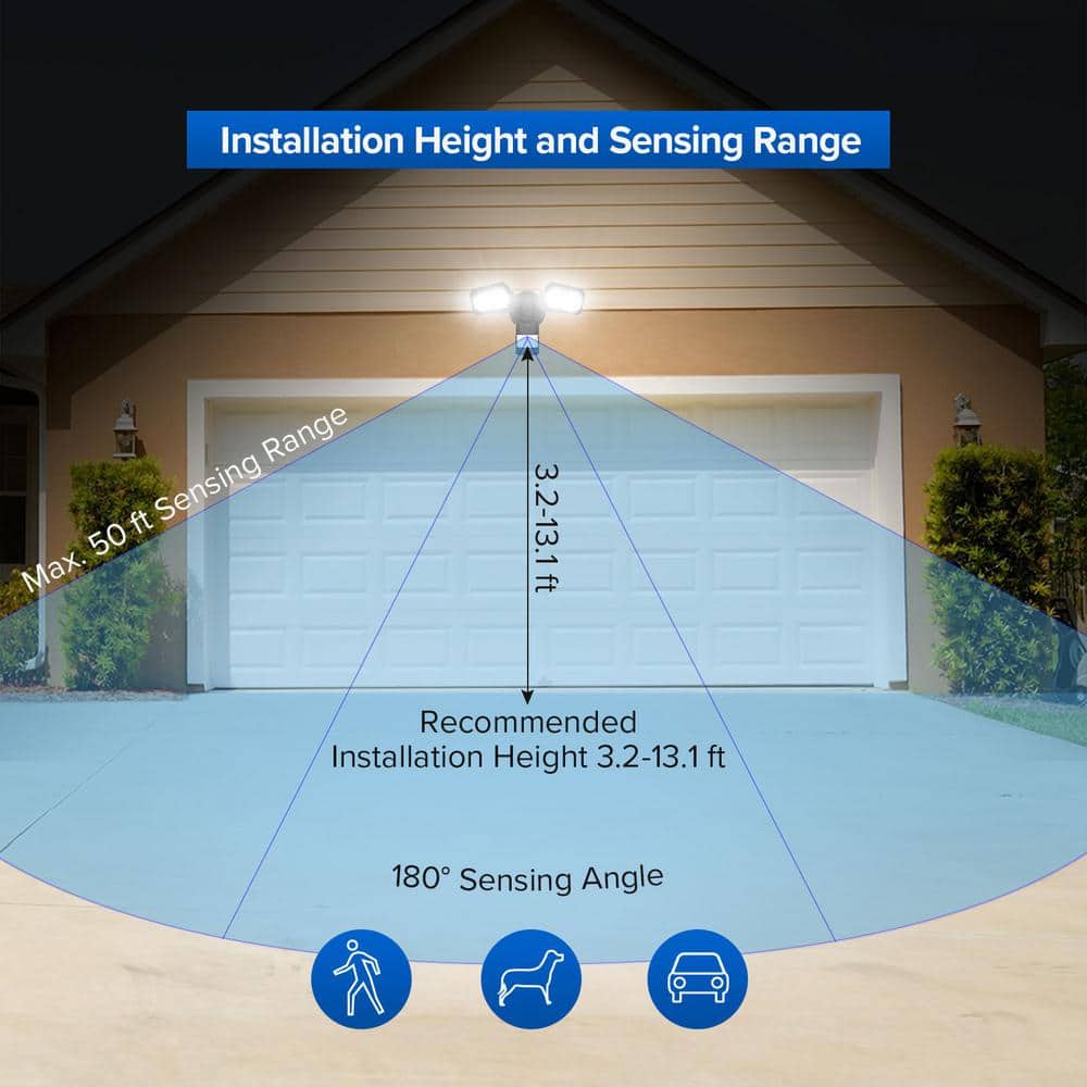 Modern Ceramic LED Floodlight 18W White Security Light with Remote