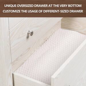 5-Drawer White Chest of Drawers Dresser with Large Drawer 39.3 in. H x 15.5 in. W x 29.9 in. L