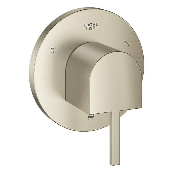 GROHE Plus 1-Handle 3-Way Diverter Trim Kit in Brushed Nickel (Valve Not Included)