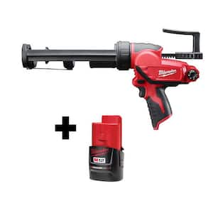 M12 12-Volt Lithium-Ion Cordless 10 oz. Caulk and Adhesive Gun with Free M12 2.0 Ah Battery