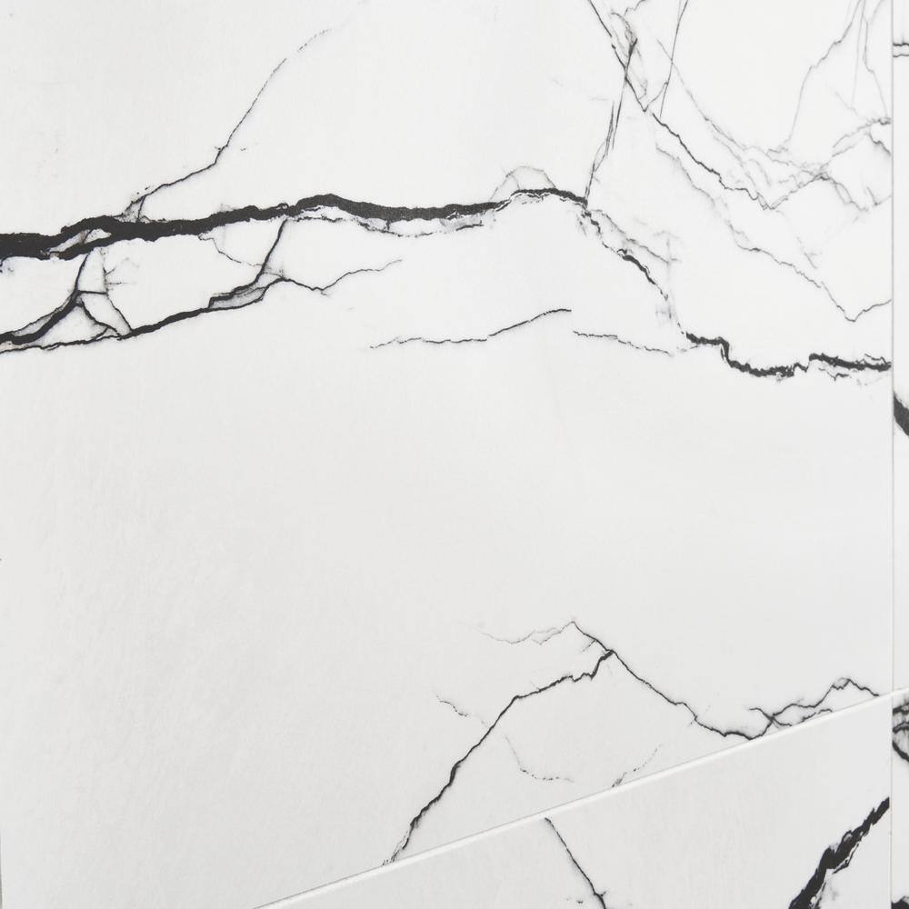 Magnus 24" x 24" Matte Black and White Porcelain Tile