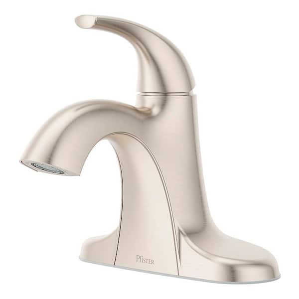 Framework Series Single Handle Single Hole Bathroom Sink Faucet in Brushed Nickel