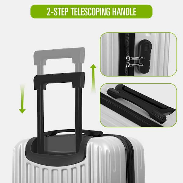 HIKOLAYAE Luggage Waterproof Trolley Case with Hidden Hooks