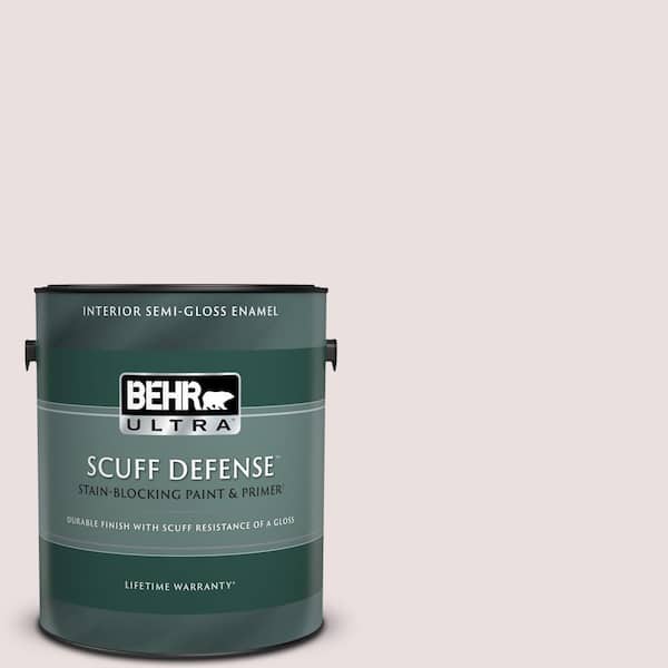 BEHR ULTRA 1 gal. #PR-W06 Prelude to Pink Extra Durable Semi-Gloss Enamel Interior Paint & Primer
