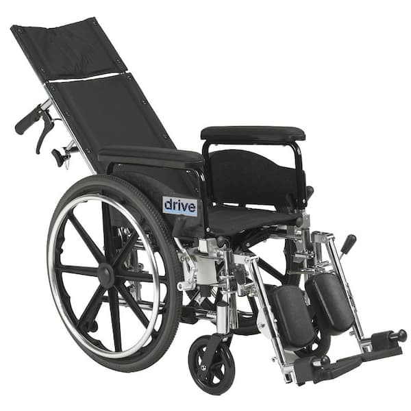 Drive Medical Viper Plus GT Full Reclining Wheelchair with 20 in. Seat and Full Arms