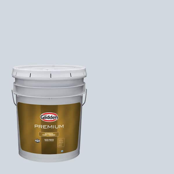Glidden Premium 5 gal. #PPG1040-1 Zen Satin Exterior Latex Paint