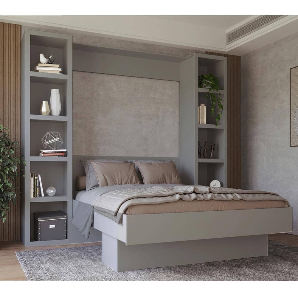 Oakland Living Easy-LiftWood Gray Frame Queen Murphy Bed with