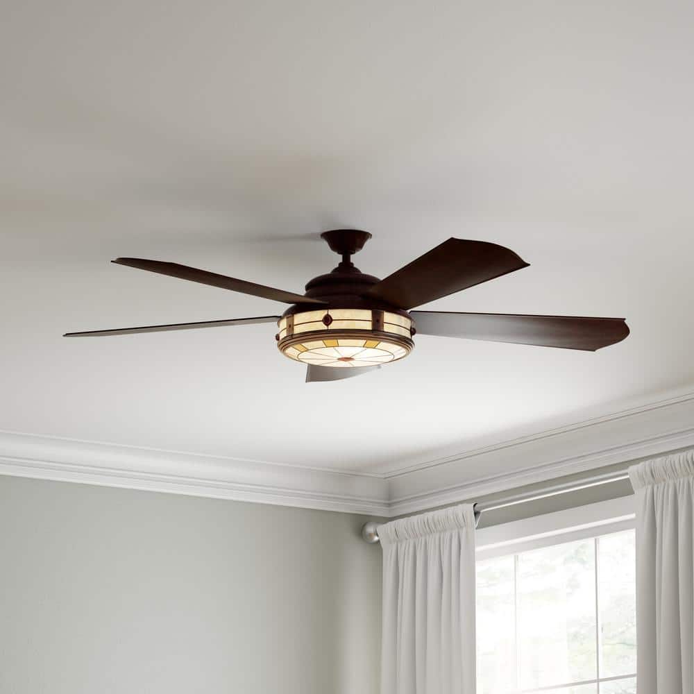Savona 52 in. LED Weathered Bronze Ceiling Fan with Light and Remote Control price history on PriceWatchPro