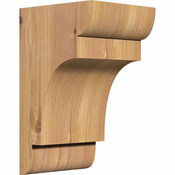 Ekena Millwork 5-1/2 in. x 6 in. x 10 in. Western Red Cedar New Brighton Smooth Corbel