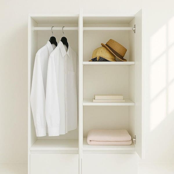Klair Living Elise Collection-48 in. W White Modular Slim 7-Drawer