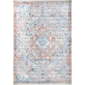 Maxine Rust 4 ft. x 6 ft. Floral Area Rug