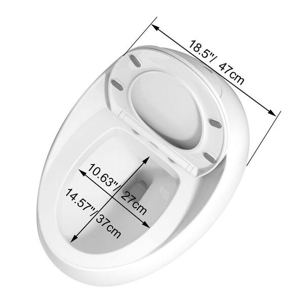 1-Piece 1.28 GPF Single Flush Egg Shape Toilet with Soft Close