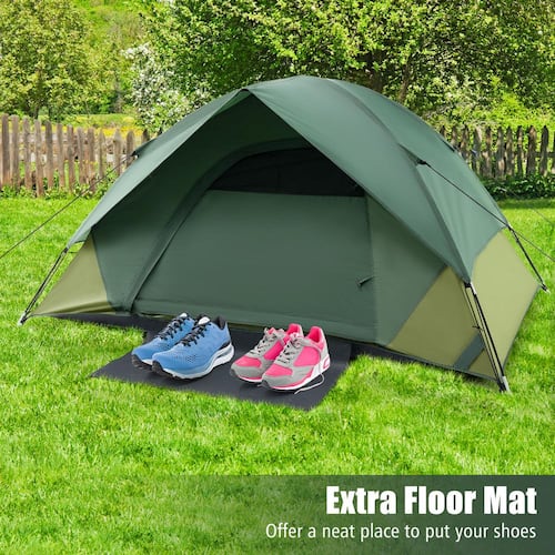 2-Person Camping Tent with Removable Rain Fly and Double-layer