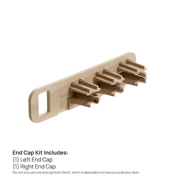 Water-Shedding End Cap Left and Right Kit Cool Sand