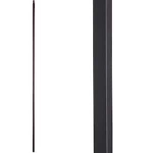 Aalto Modern 44 in. x 0.5 in. Satin Black Plain Square Bar Solid Wrought Iron Baluster